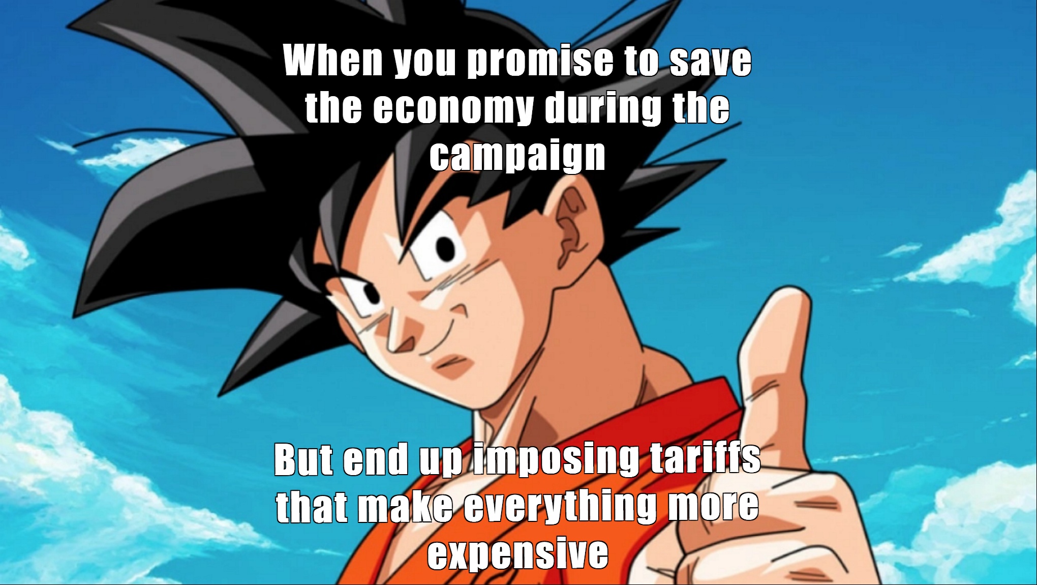 When you promise to save the economy during the campaign
But end up imposing tariffs that make everything more expensive